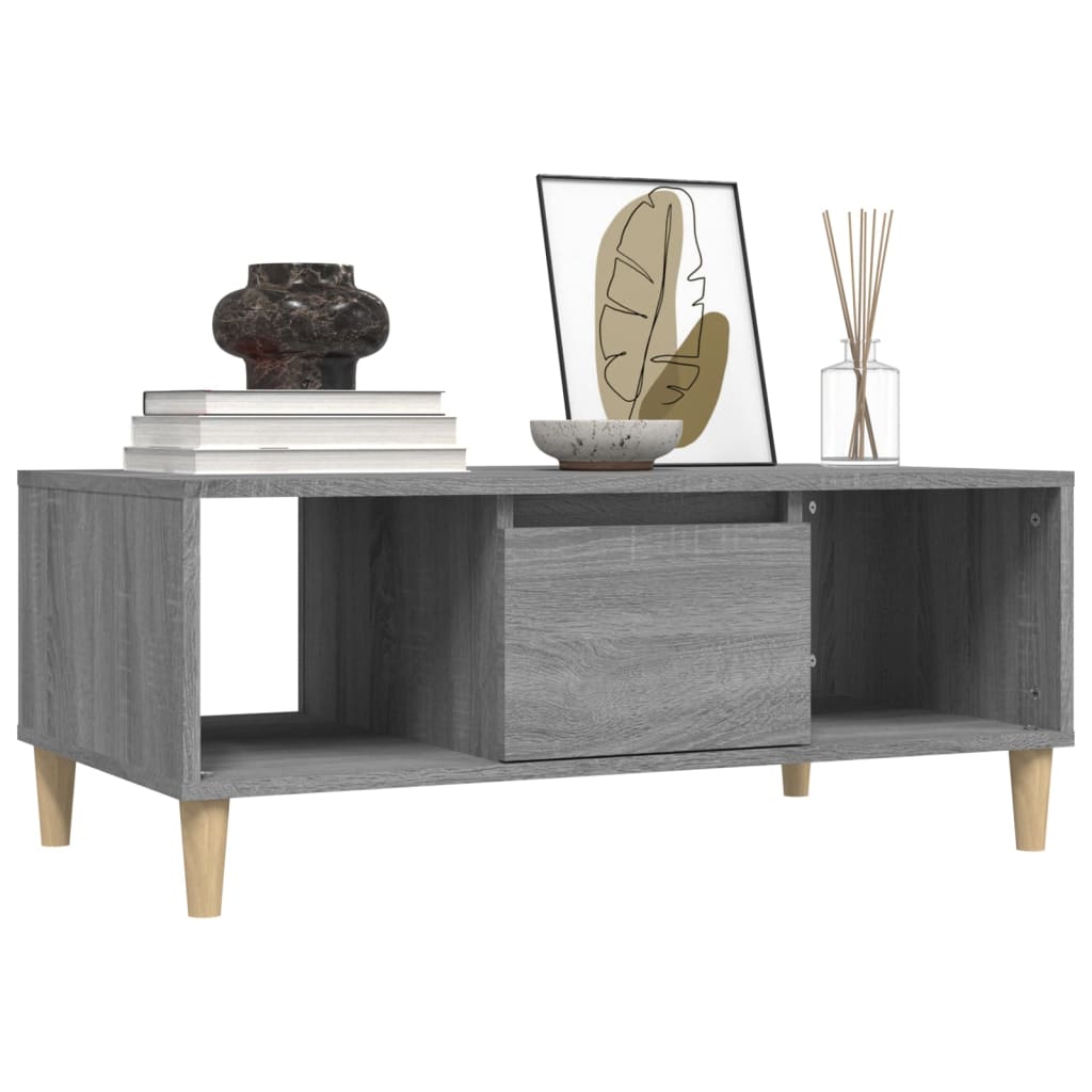 vidaXL Măsuță de cafea, gri sonoma, 90x50x36,5 cm, lemn prelucrat vidaXL Măsuță de cafea, gri sonoma, 90x50x36,5 cm, lemn prelucrat