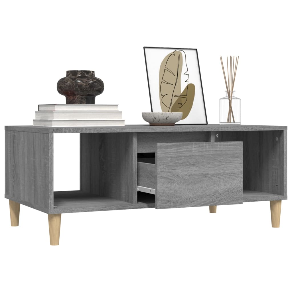 vidaXL Măsuță de cafea, gri sonoma, 90x50x36,5 cm, lemn prelucrat vidaXL Măsuță de cafea, gri sonoma, 90x50x36,5 cm, lemn prelucrat