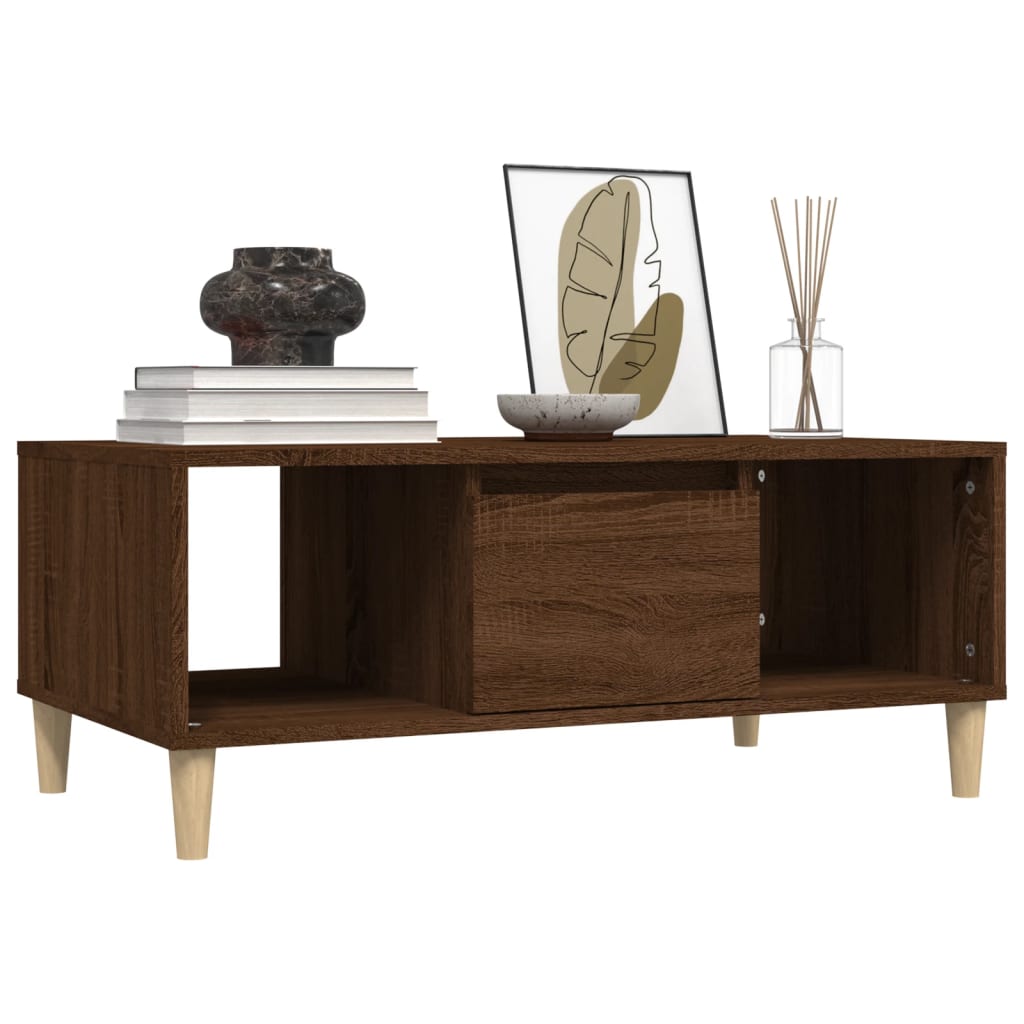 vidaXL Măsuță de cafea, stejar maro, 90x50x36,5 cm, lemn prelucrat vidaXL Măsuță de cafea, stejar maro, 90x50x36,5 cm, lemn prelucrat