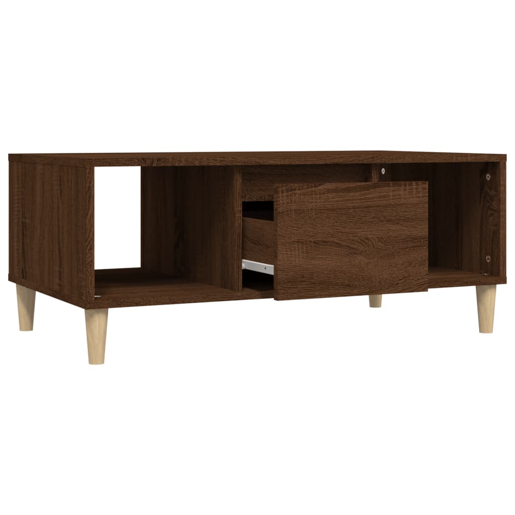 vidaXL Măsuță de cafea, stejar maro, 90x50x36,5 cm, lemn prelucrat vidaXL Măsuță de cafea, stejar maro, 90x50x36,5 cm, lemn prelucrat