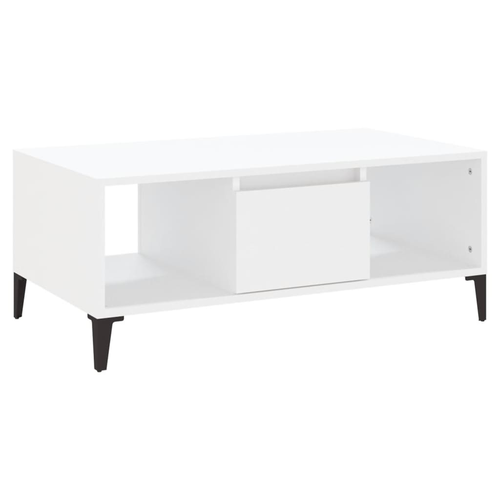 vidaXL Măsuță de cafea, alb, 90x50x36,5 cm, lemn prelucrat vidaXL Măsuță de cafea, alb, 90x50x36,5 cm, lemn prelucrat