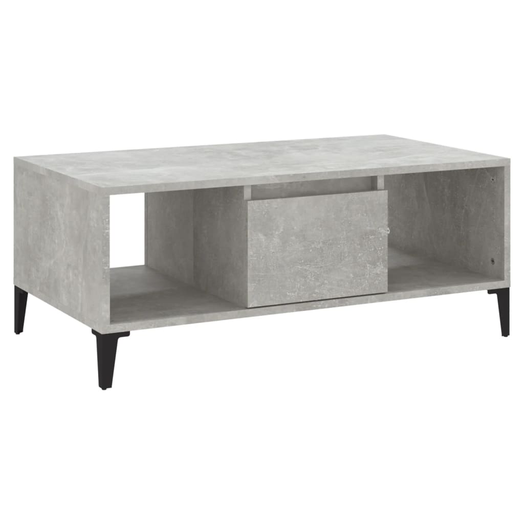 vidaXL Măsuță de cafea, gri beton, 90x50x36,5 cm, lemn prelucrat