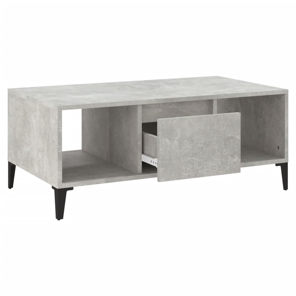 vidaXL Măsuță de cafea, gri beton, 90x50x36,5 cm, lemn prelucrat