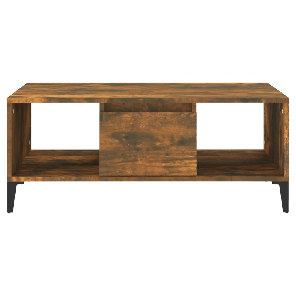 vidaXL Măsuță de cafea, stejar fumuriu, 90x50x36,5 cm, lemn prelucrat vidaXL Măsuță de cafea, stejar fumuriu, 90x50x36,5 cm, lemn prelucrat