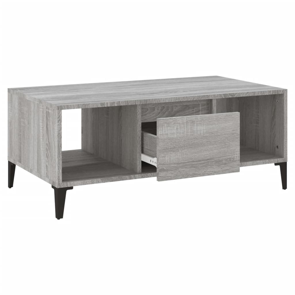 vidaXL Măsuță de cafea, gri sonoma, 90x50x36,5 cm, lemn prelucrat
