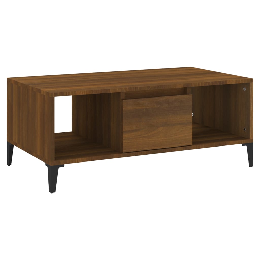 vidaXL Măsuță de cafea, stejar maro, 90x50x36,5 cm, lemn prelucrat vidaXL Măsuță de cafea, stejar maro, 90x50x36,5 cm, lemn prelucrat