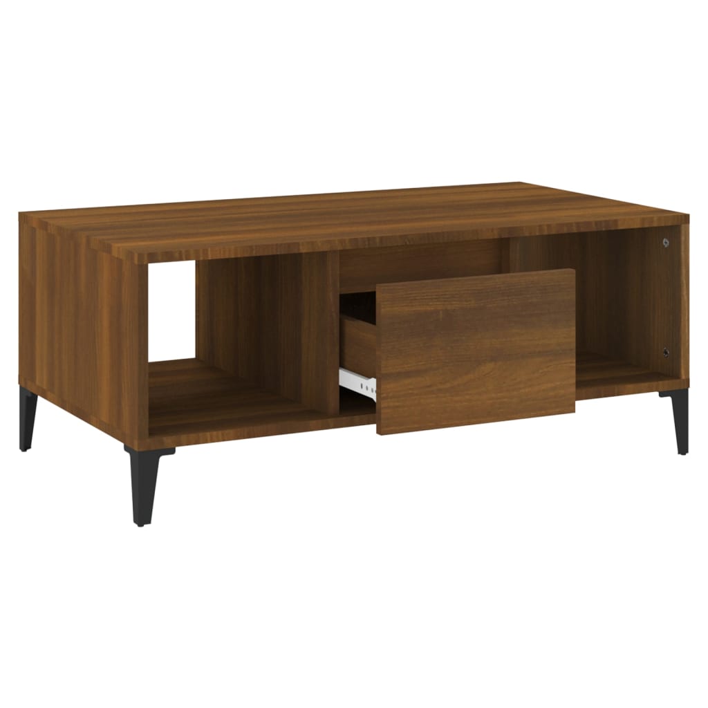vidaXL Măsuță de cafea, stejar maro, 90x50x36,5 cm, lemn prelucrat vidaXL Măsuță de cafea, stejar maro, 90x50x36,5 cm, lemn prelucrat