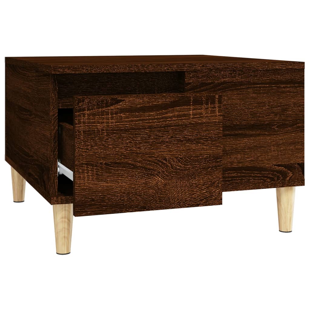 vidaXL Măsuță de cafea, stejar maro, 55x55x36,5 cm, lemn prelucrat vidaXL Măsuță de cafea, stejar maro, 55x55x36,5 cm, lemn prelucrat