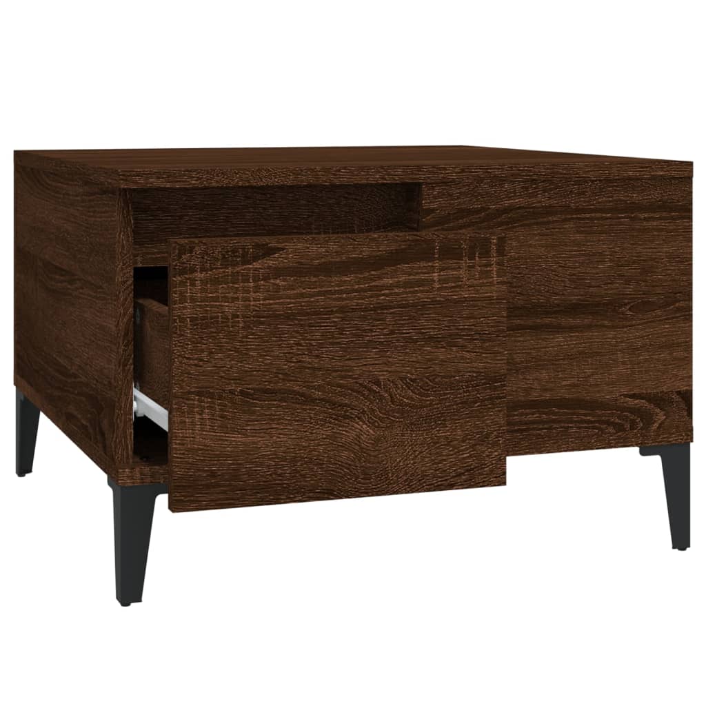 vidaXL Măsuță de cafea, stejar maro, 55x55x36,5 cm, lemn prelucrat vidaXL Măsuță de cafea, stejar maro, 55x55x36,5 cm, lemn prelucrat