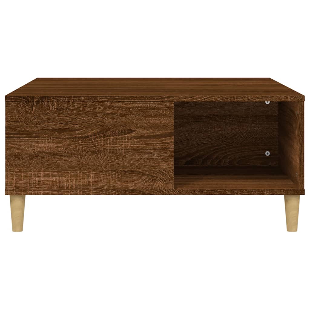 vidaXL Măsuță de cafea, stejar maro, 80x80x36,5 cm, lemn prelucrat vidaXL Măsuță de cafea, stejar maro, 80x80x36,5 cm, lemn prelucrat