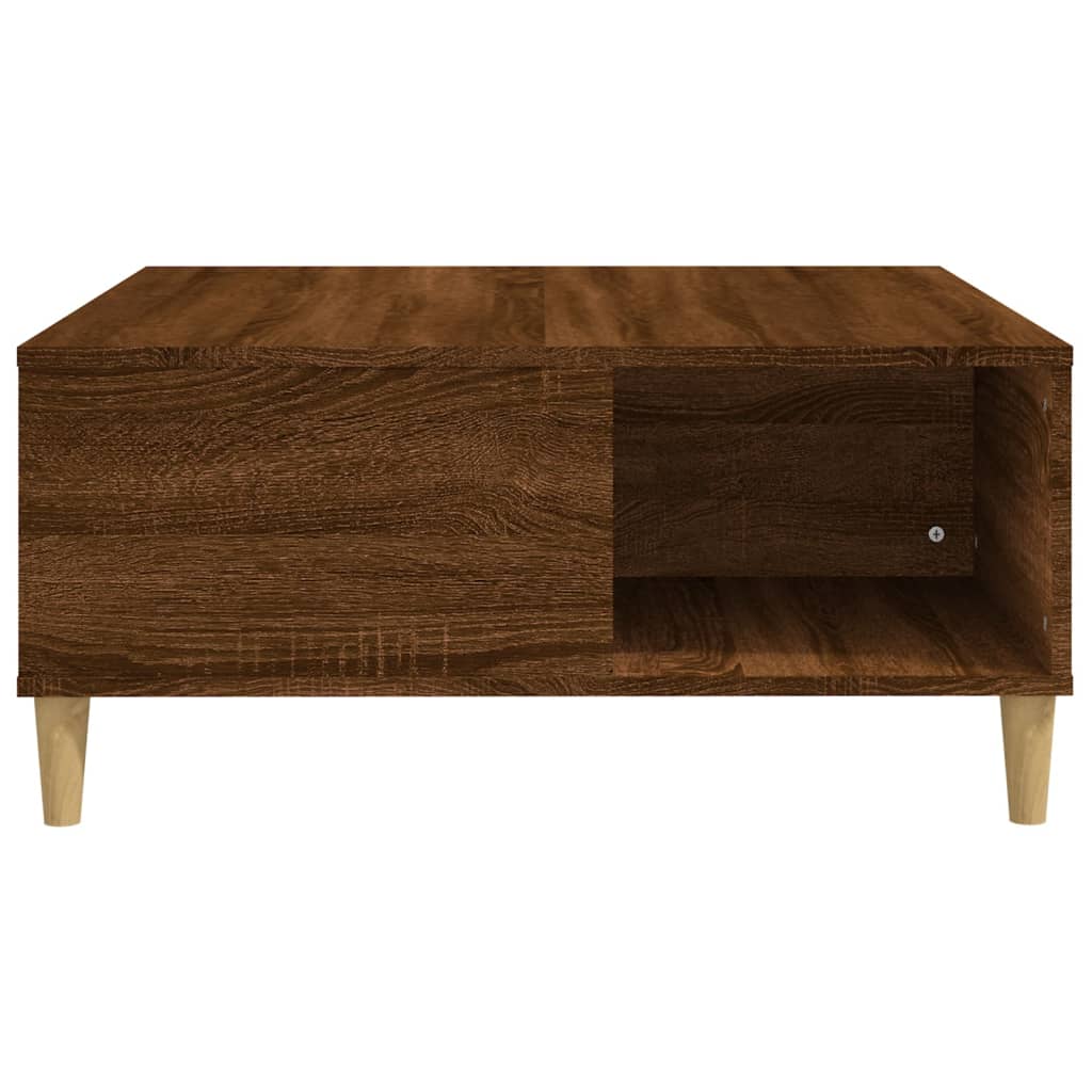 vidaXL Măsuță de cafea, stejar maro, 80x80x36,5 cm, lemn prelucrat vidaXL Măsuță de cafea, stejar maro, 80x80x36,5 cm, lemn prelucrat