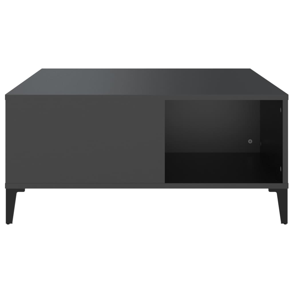 vidaXL Măsuță de cafea, negru, 80x80x36,5 cm, lemn prelucrat vidaXL Măsuță de cafea, negru, 80x80x36,5 cm, lemn prelucrat