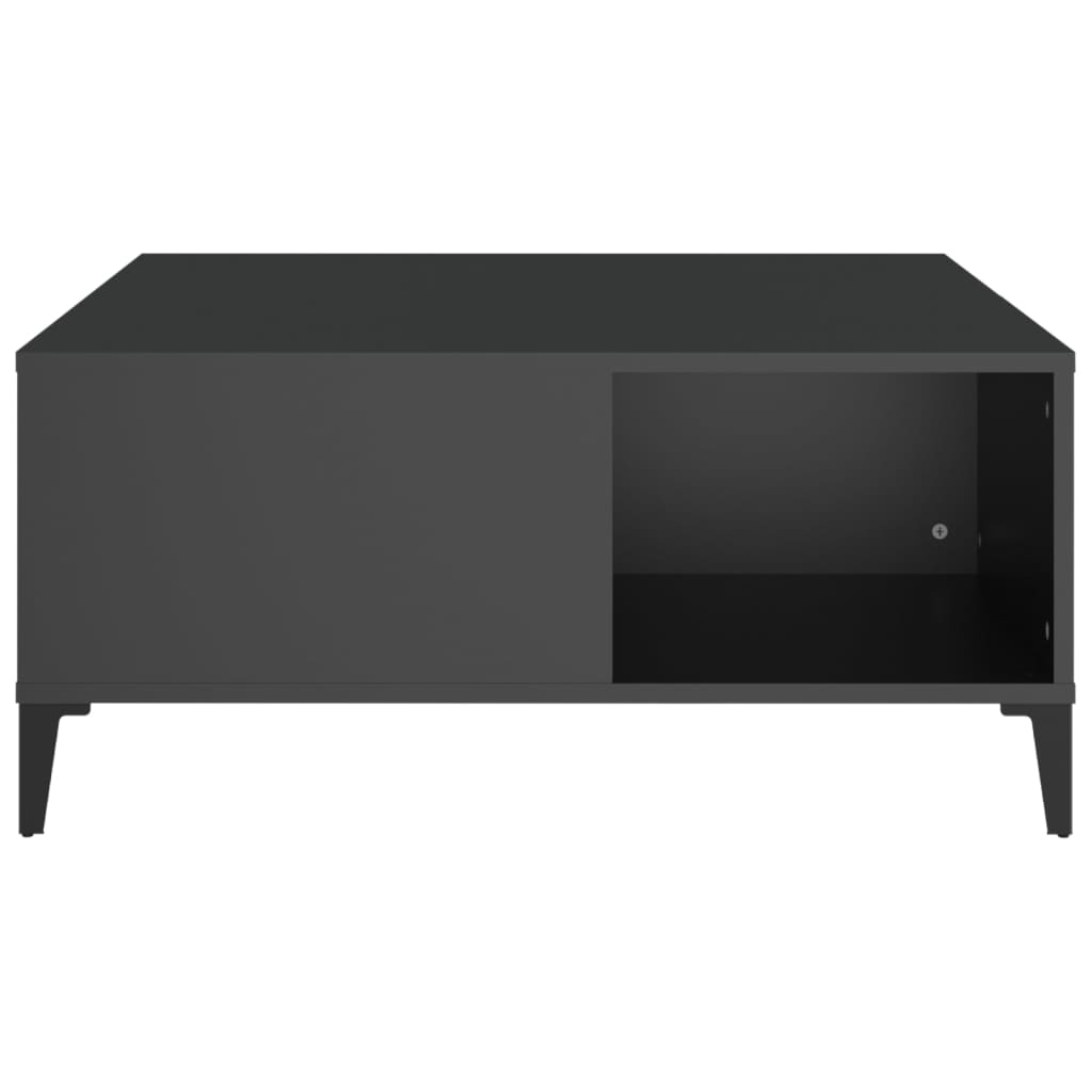vidaXL Măsuță de cafea, negru, 80x80x36,5 cm, lemn prelucrat vidaXL Măsuță de cafea, negru, 80x80x36,5 cm, lemn prelucrat