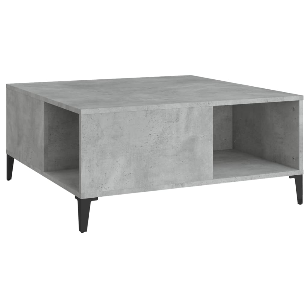 vidaXL Măsuță de cafea, gri beton, 80x80x36,5 cm, lemn prelucrat vidaXL Măsuță de cafea, gri beton, 80x80x36,5 cm, lemn prelucrat