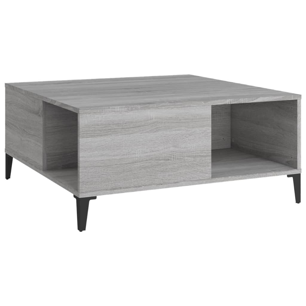 vidaXL Măsuță de cafea, gri sonoma, 80x80x36,5 cm, lemn prelucrat vidaXL Măsuță de cafea, gri sonoma, 80x80x36,5 cm, lemn prelucrat