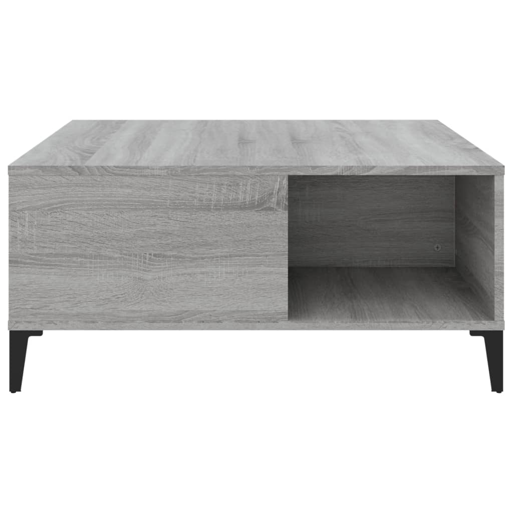 vidaXL Măsuță de cafea, gri sonoma, 80x80x36,5 cm, lemn prelucrat vidaXL Măsuță de cafea, gri sonoma, 80x80x36,5 cm, lemn prelucrat