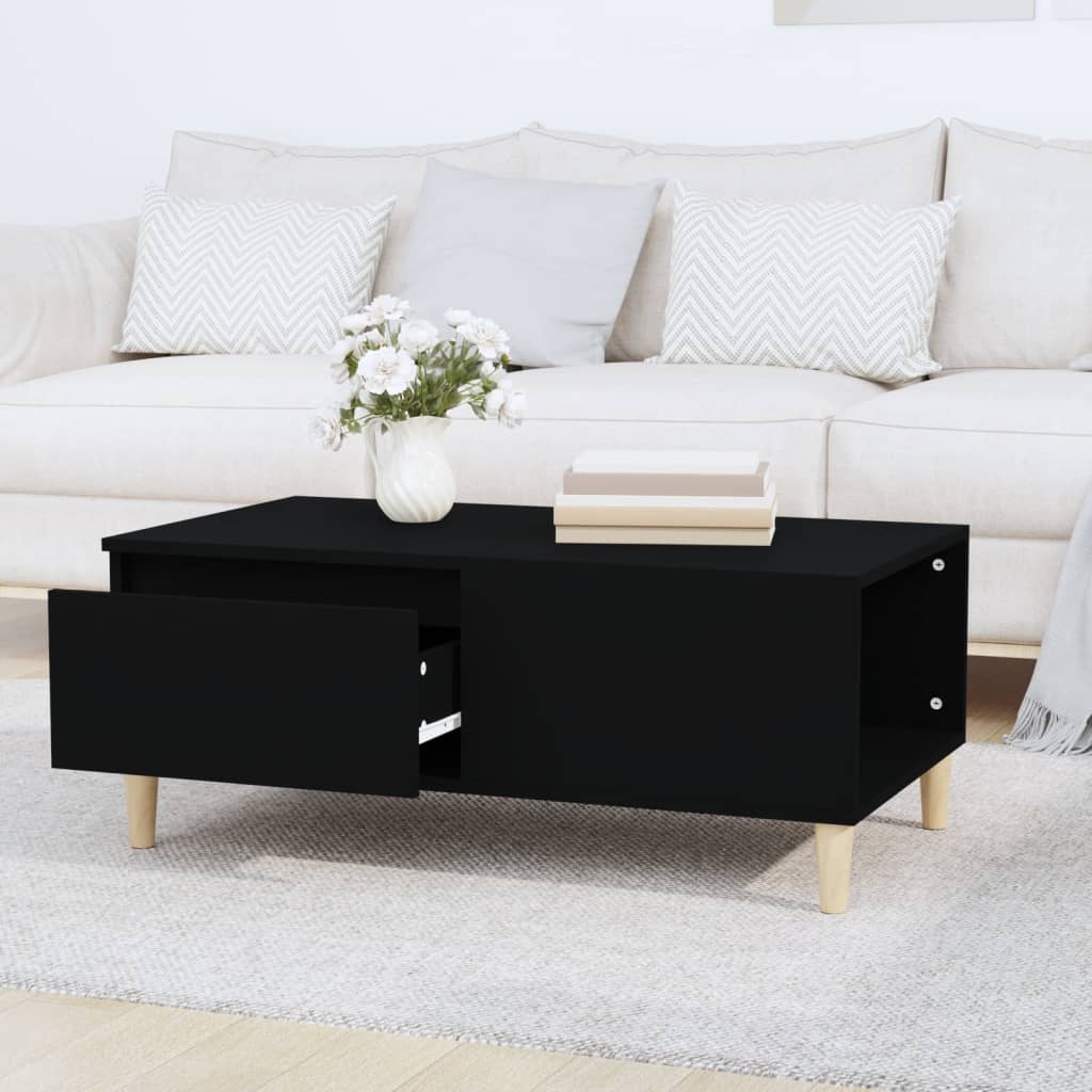 vidaXL Măsuță de cafea, negru, 90x50x36,5 cm, lemn compozit vidaXL Măsuță de cafea, negru, 90x50x36,5 cm, lemn compozit