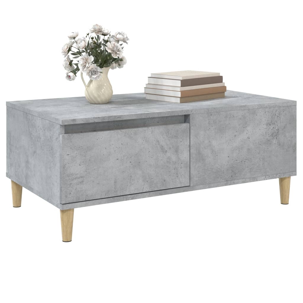 vidaXL Măsuță de cafea, gri beton, 90x50x36,5 cm, lemn compozit vidaXL Măsuță de cafea, gri beton, 90x50x36,5 cm, lemn compozit