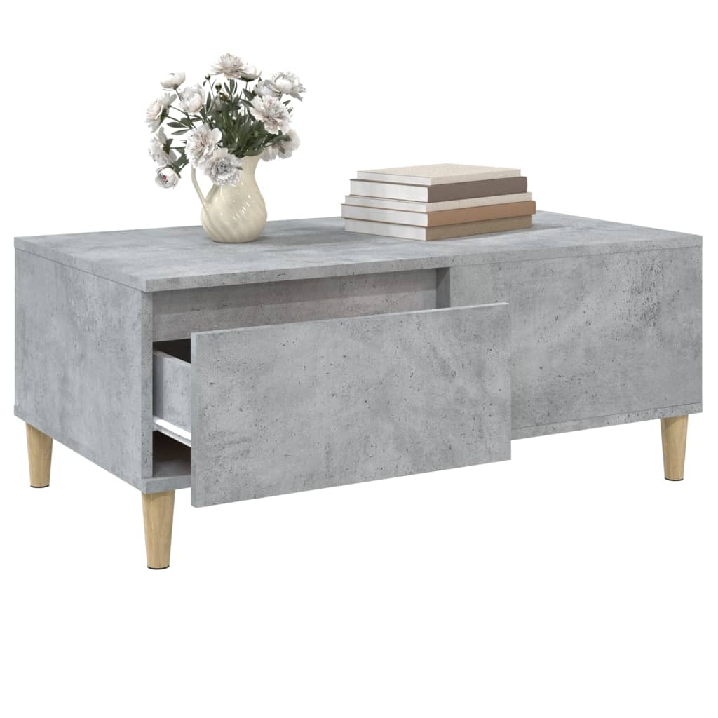 vidaXL Măsuță de cafea, gri beton, 90x50x36,5 cm, lemn compozit vidaXL Măsuță de cafea, gri beton, 90x50x36,5 cm, lemn compozit