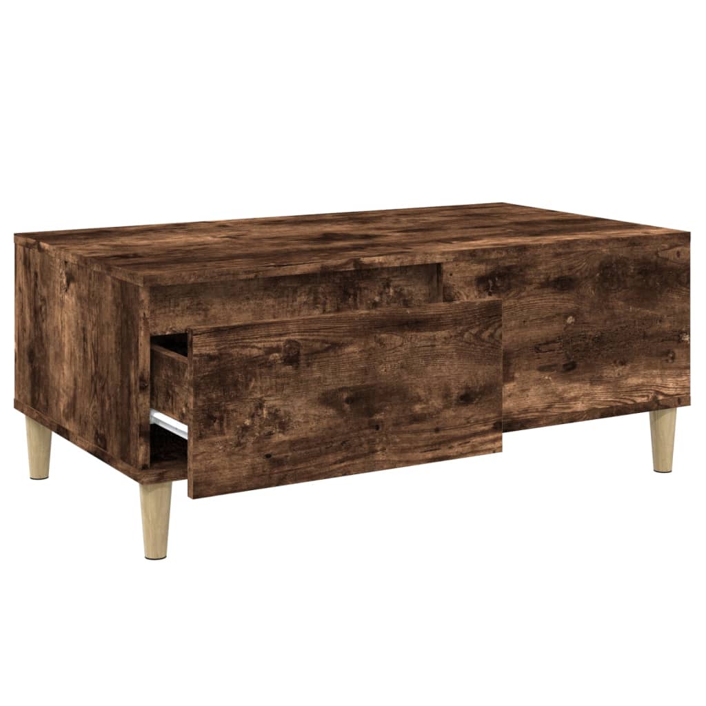 vidaXL Măsuță de cafea, stejar fumuriu, 90x50x36,5 cm, lemn prelucrat vidaXL Măsuță de cafea, stejar fumuriu, 90x50x36,5 cm, lemn prelucrat