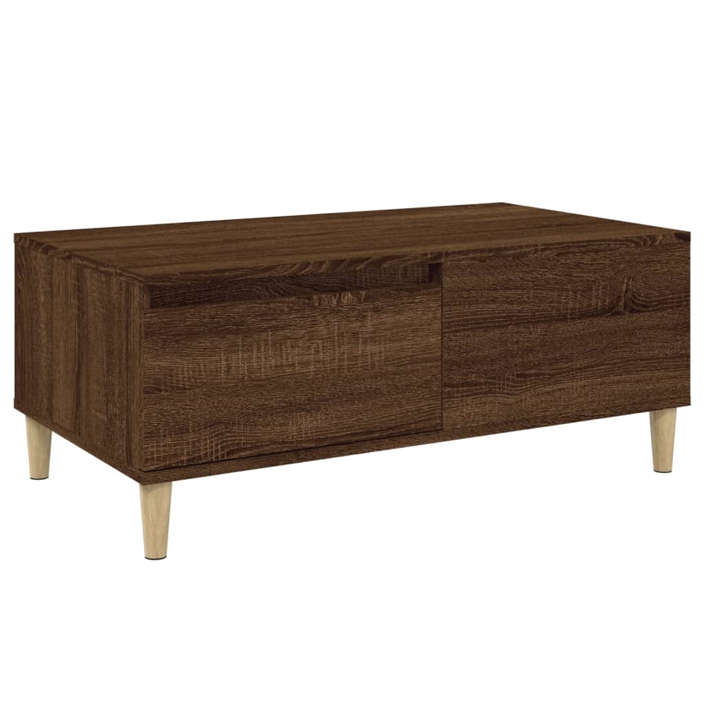 vidaXL Măsuță de cafea, stejar maro, 90x50x36,5 cm, lemn prelucrat vidaXL Măsuță de cafea, stejar maro, 90x50x36,5 cm, lemn prelucrat