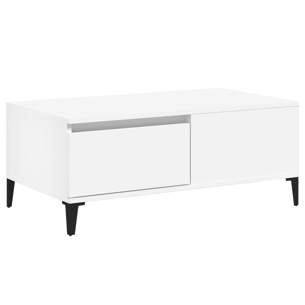 vidaXL Măsuță de cafea, alb, 90x50x36,5 cm, lemn prelucrat vidaXL Măsuță de cafea, alb, 90x50x36,5 cm, lemn prelucrat