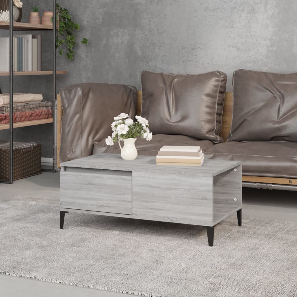 vidaXL Măsuță de cafea, gri sonoma, 90x50x36,5 cm, lemn prelucrat vidaXL Măsuță de cafea, gri sonoma, 90x50x36,5 cm, lemn prelucrat