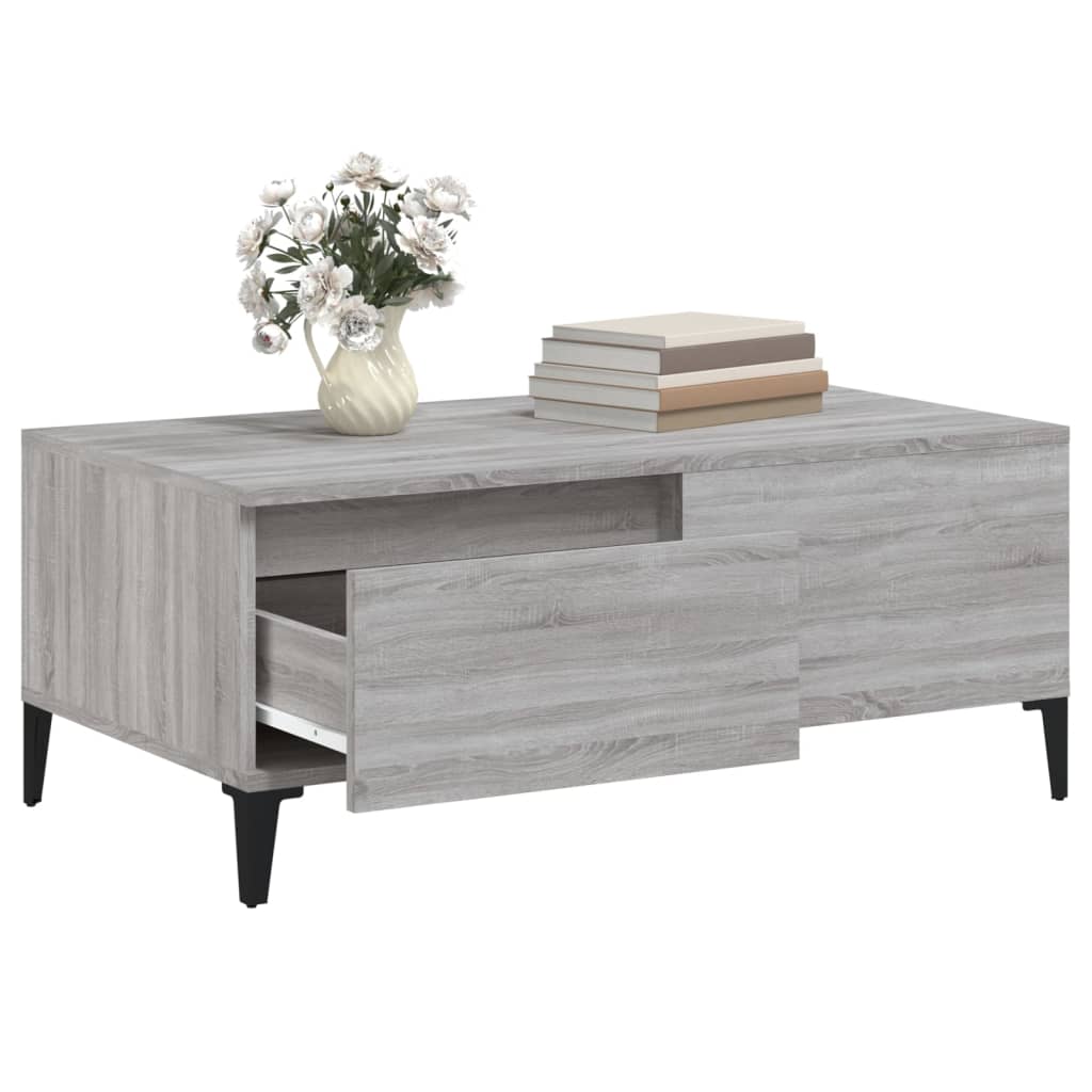 vidaXL Măsuță de cafea, gri sonoma, 90x50x36,5 cm, lemn prelucrat vidaXL Măsuță de cafea, gri sonoma, 90x50x36,5 cm, lemn prelucrat