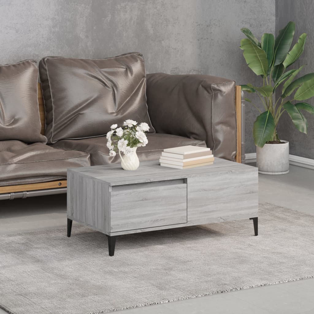 vidaXL Măsuță de cafea, gri sonoma, 90x50x36,5 cm, lemn prelucrat vidaXL Măsuță de cafea, gri sonoma, 90x50x36,5 cm, lemn prelucrat