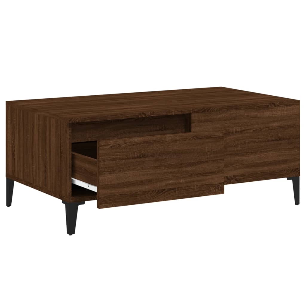 vidaXL Măsuță de cafea, stejar maro, 90x50x36,5 cm, lemn prelucrat vidaXL Măsuță de cafea, stejar maro, 90x50x36,5 cm, lemn prelucrat