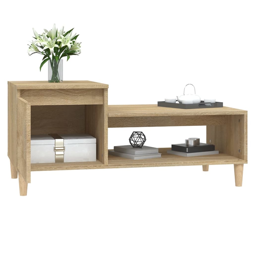 vidaXL Măsuță de cafea, stejar sonoma, 100x50x45 cm, lemn prelucrat vidaXL Măsuță de cafea, stejar sonoma, 100x50x45 cm, lemn prelucrat
