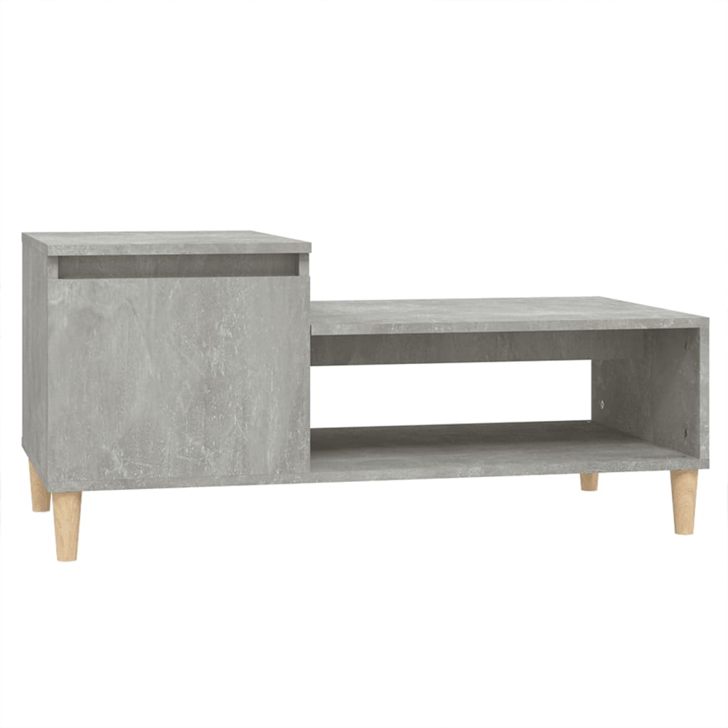 vidaXL Măsuță de cafea, gri beton, 100x50x45 cm, lemn prelucrat vidaXL Măsuță de cafea, gri beton, 100x50x45 cm, lemn prelucrat