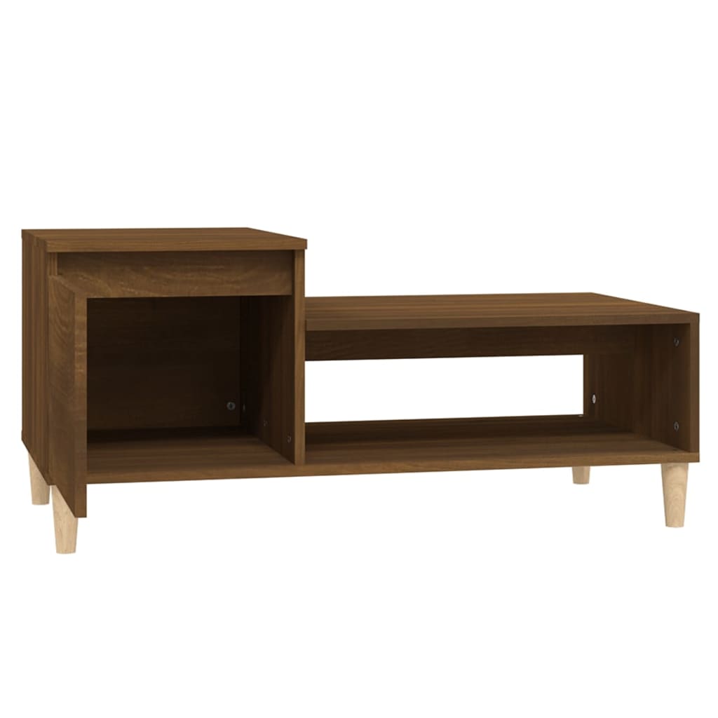 vidaXL Măsuță de cafea, stejar maro, 100x50x45 cm, lemn prelucrat vidaXL Măsuță de cafea, stejar maro, 100x50x45 cm, lemn prelucrat