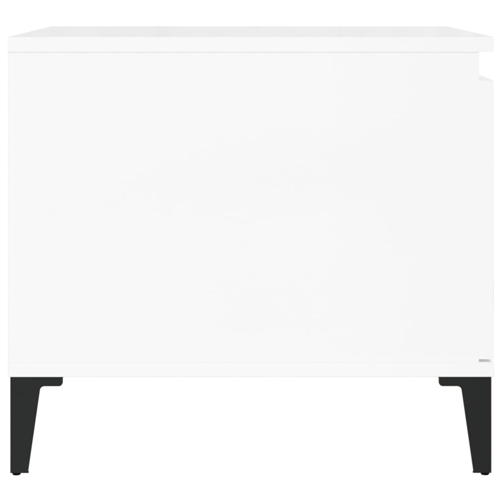 vidaXL Măsuță de cafea, alb extralucios, 100x50x45 cm, lemn compozit vidaXL Măsuță de cafea, alb extralucios, 100x50x45 cm, lemn compozit
