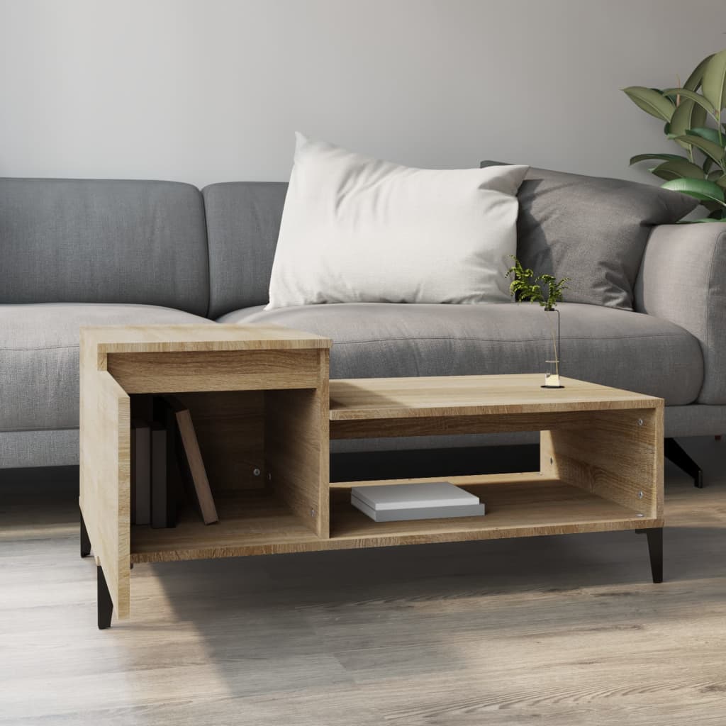 vidaXL Măsuță de cafea, stejar sonoma, 100x50x45 cm, lemn prelucrat vidaXL Măsuță de cafea, stejar sonoma, 100x50x45 cm, lemn prelucrat