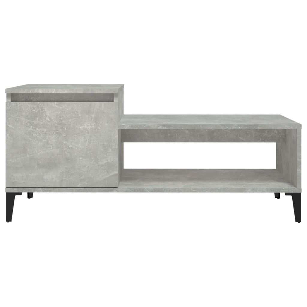 vidaXL Măsuță de cafea, gri beton, 100x50x45 cm, lemn prelucrat vidaXL Măsuță de cafea, gri beton, 100x50x45 cm, lemn prelucrat