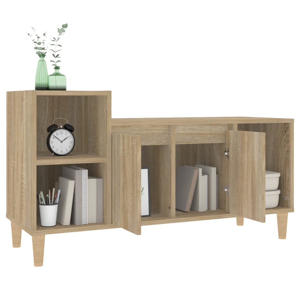 vidaXL Comodă TV, stejar sonoma, 100x35x55 cm, lemn prelucrat