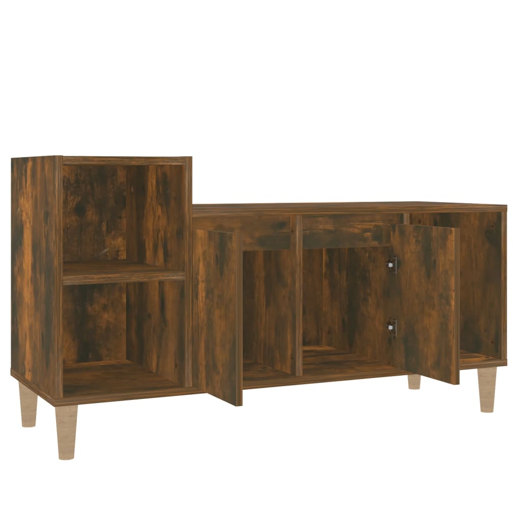vidaXL Comodă TV, stejar fumuriu, 100x35x55 cm, lemn prelucrat vidaXL Comodă TV, stejar fumuriu, 100x35x55 cm, lemn prelucrat