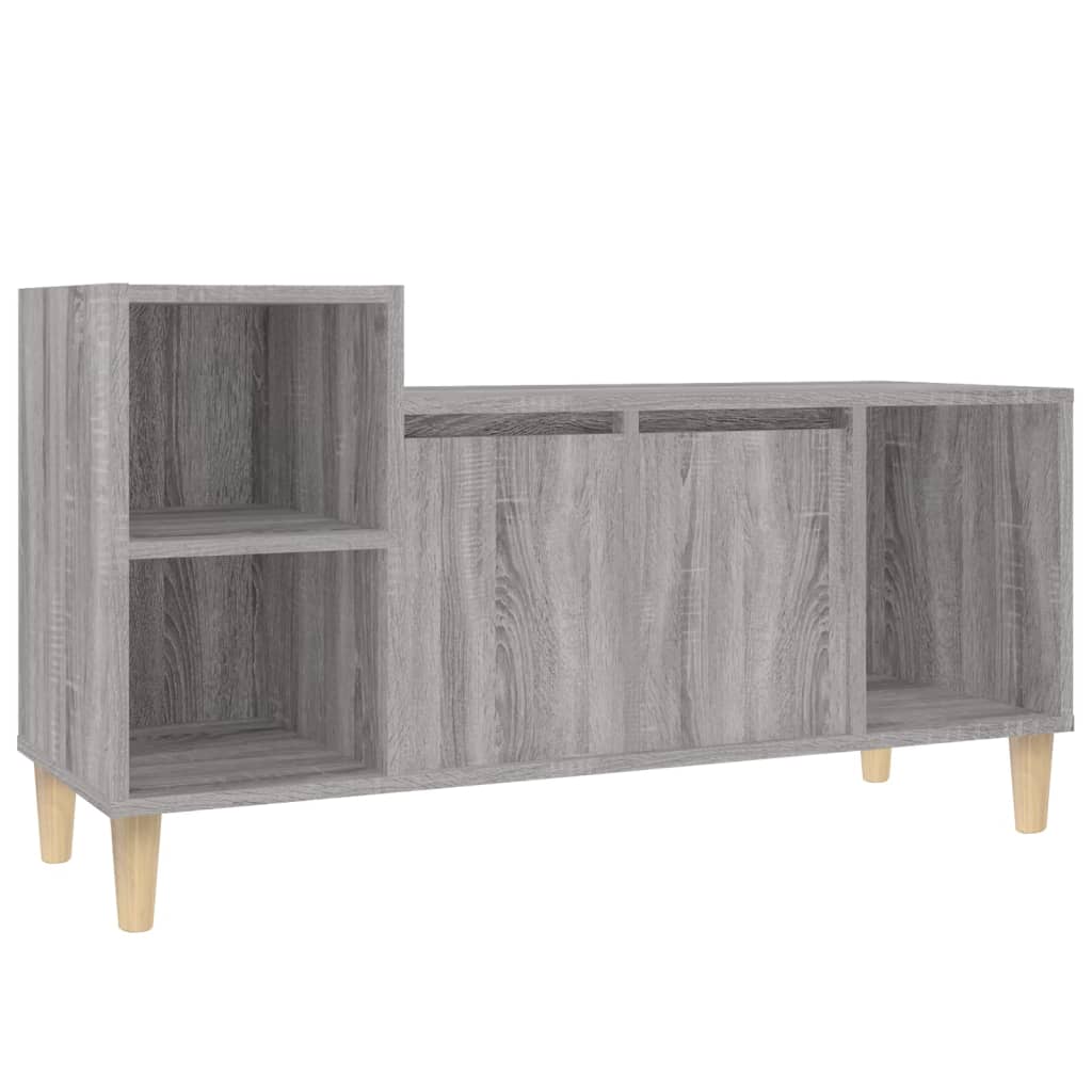 vidaXL Comodă TV, gri sonoma, 100x35x55 cm, lemn prelucrat vidaXL Comodă TV, gri sonoma, 100x35x55 cm, lemn prelucrat