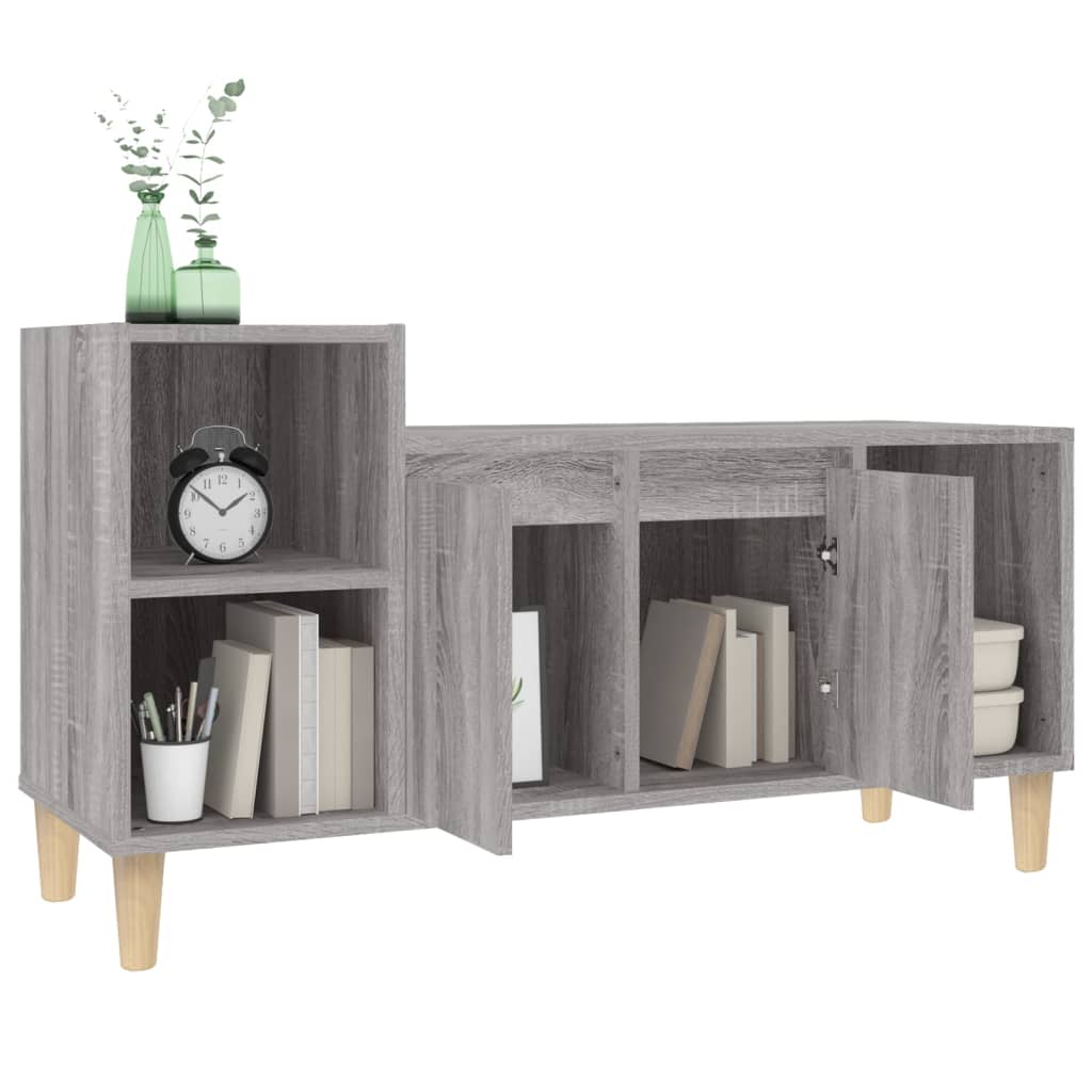 vidaXL Comodă TV, gri sonoma, 100x35x55 cm, lemn prelucrat vidaXL Comodă TV, gri sonoma, 100x35x55 cm, lemn prelucrat