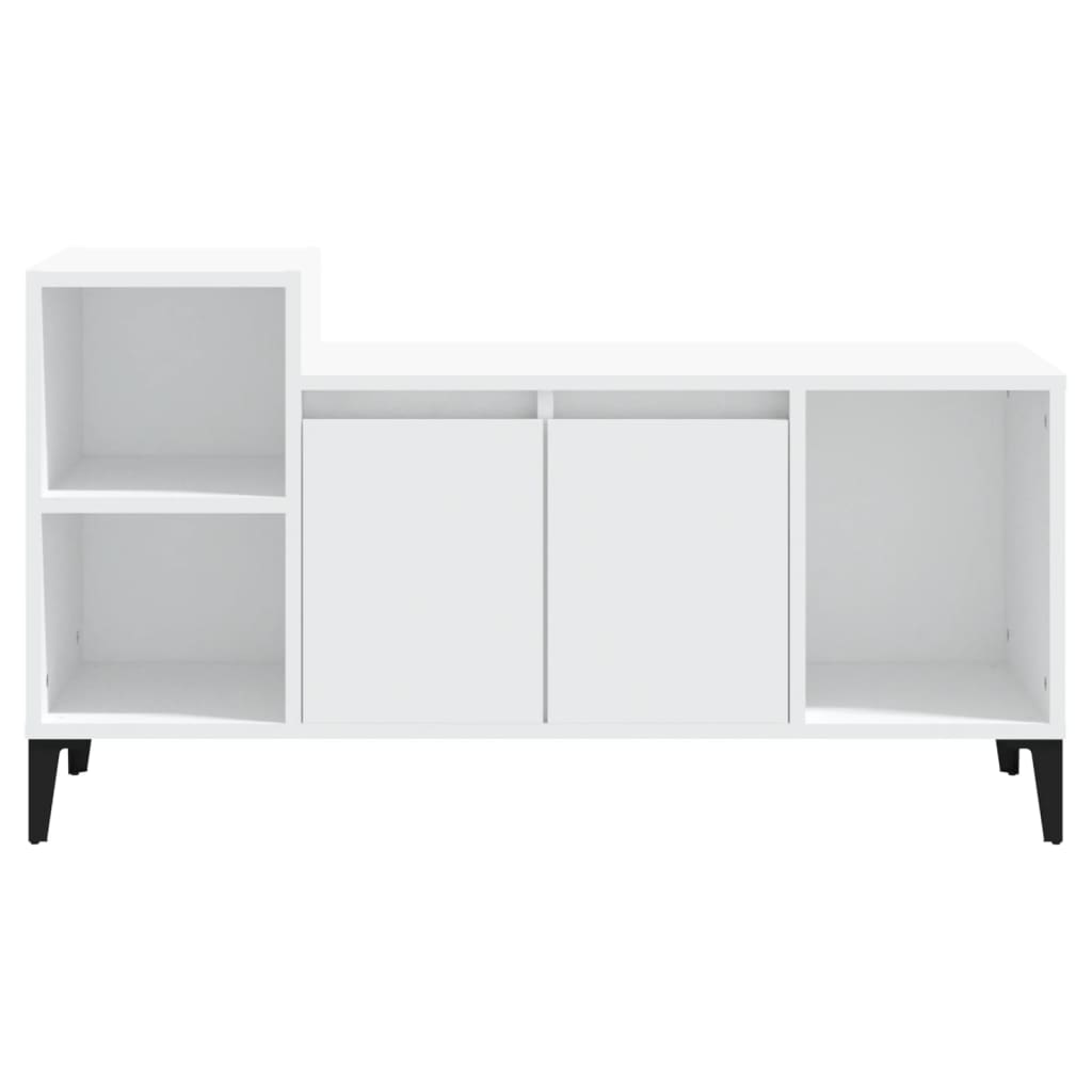 vidaXL Comodă TV, alb, 100x35x55 cm, lemn prelucrat vidaXL Comodă TV, alb, 100x35x55 cm, lemn prelucrat