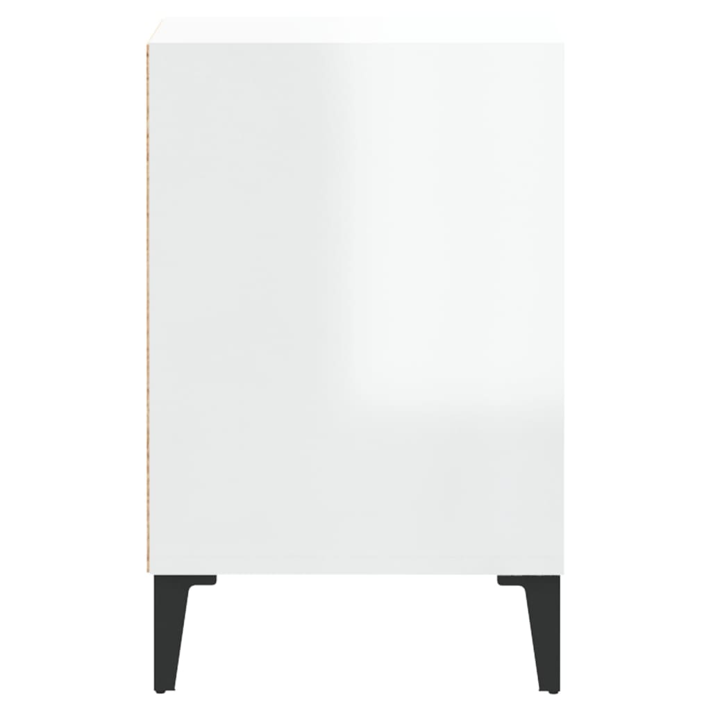 vidaXL Comodă TV, alb extralucios, 100x35x55 cm, lemn prelucrat
