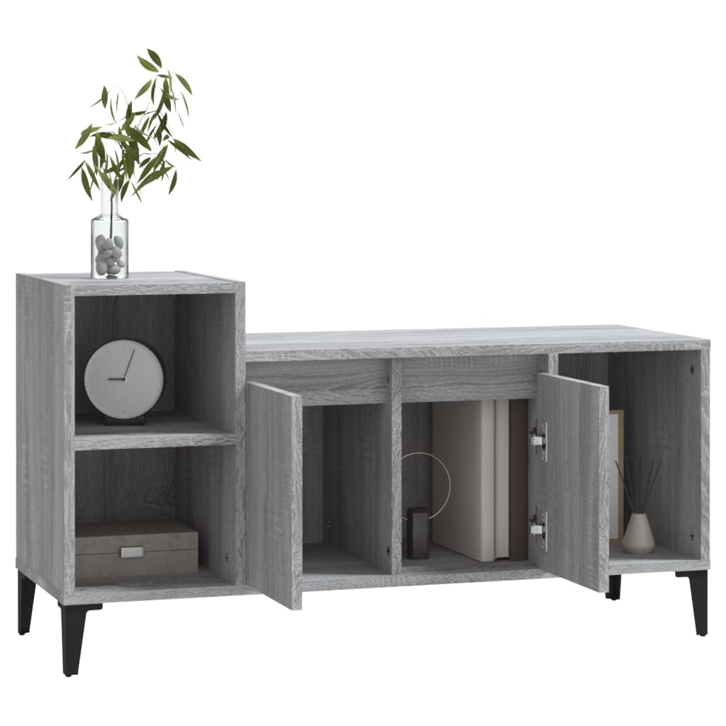 vidaXL Comodă TV, gri sonoma, 100x35x55 cm, lemn prelucrat vidaXL Comodă TV, gri sonoma, 100x35x55 cm, lemn prelucrat