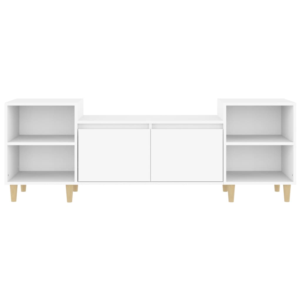 vidaXL Comodă TV, alb, 160x35x55 cm, lemn prelucrat vidaXL Comodă TV, alb, 160x35x55 cm, lemn prelucrat