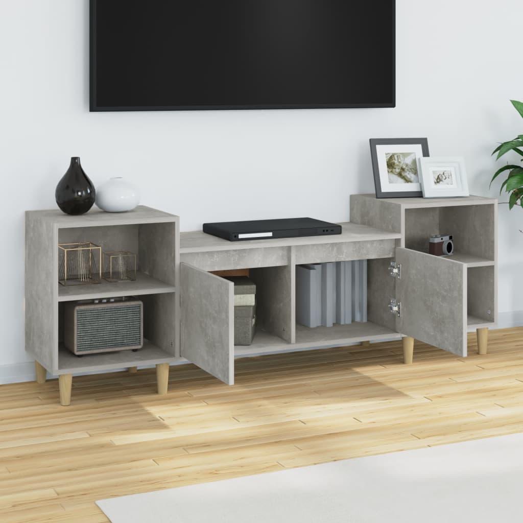 vidaXL Comodă TV, gri beton, 160x35x55 cm, lemn prelucrat vidaXL Comodă TV, gri beton, 160x35x55 cm, lemn prelucrat