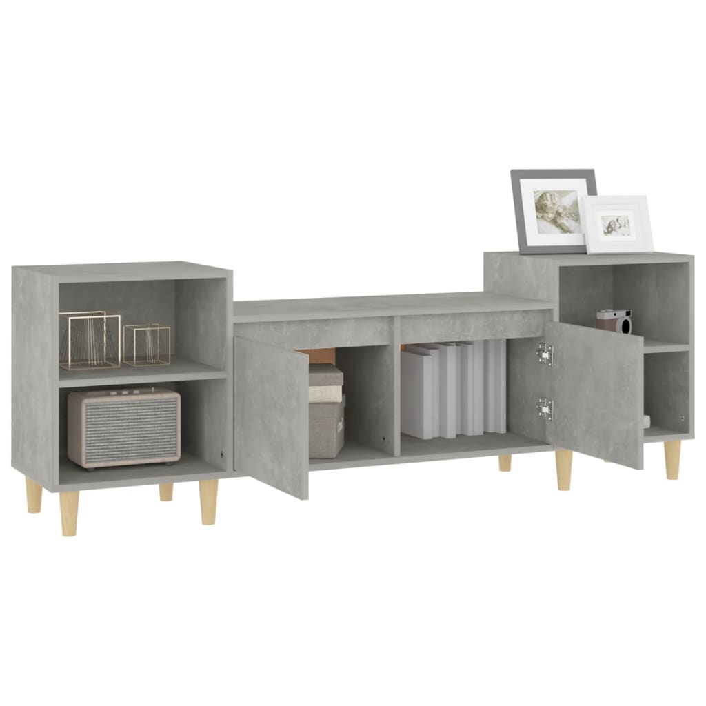 vidaXL Comodă TV, gri beton, 160x35x55 cm, lemn prelucrat vidaXL Comodă TV, gri beton, 160x35x55 cm, lemn prelucrat
