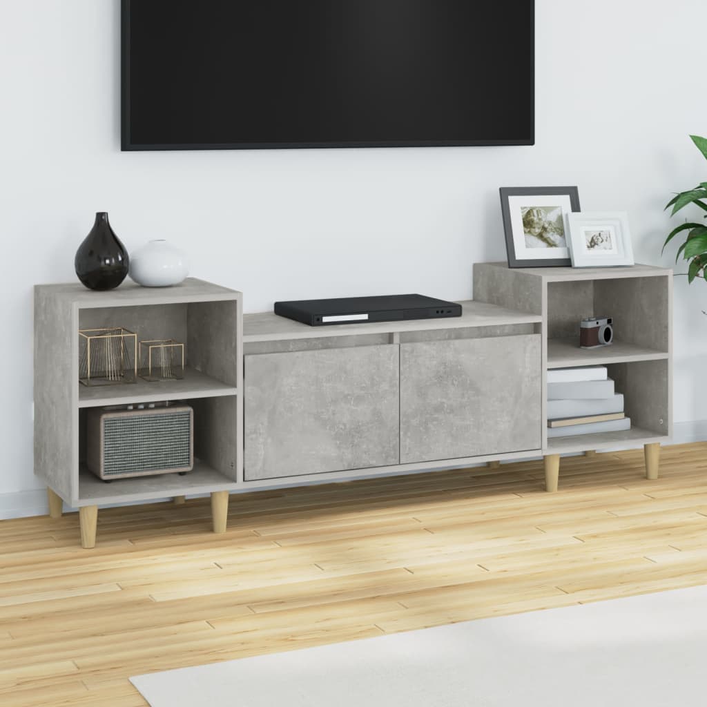vidaXL Comodă TV, gri beton, 160x35x55 cm, lemn prelucrat vidaXL Comodă TV, gri beton, 160x35x55 cm, lemn prelucrat