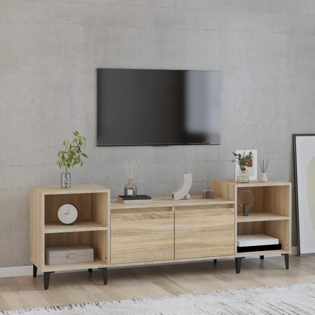 vidaXL Comodă TV, stejar sonoma, 160x35x55 cm, lemn prelucrat vidaXL Comodă TV, stejar sonoma, 160x35x55 cm, lemn prelucrat