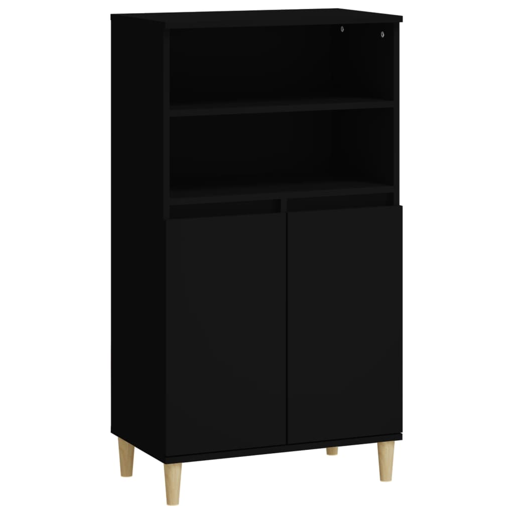 vidaXL Dulap înalt, negru, 60x36x110 cm, lemn prelucrat