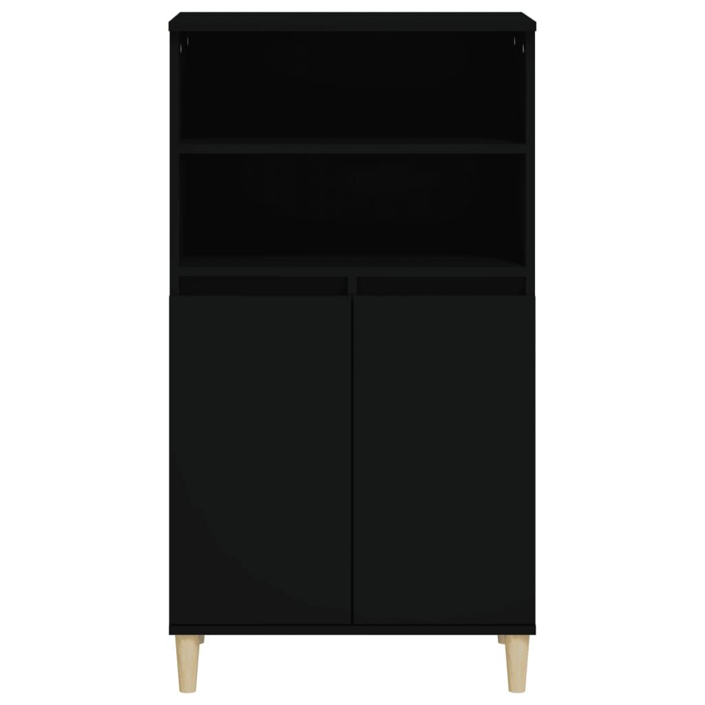 vidaXL Dulap înalt, negru, 60x36x110 cm, lemn prelucrat